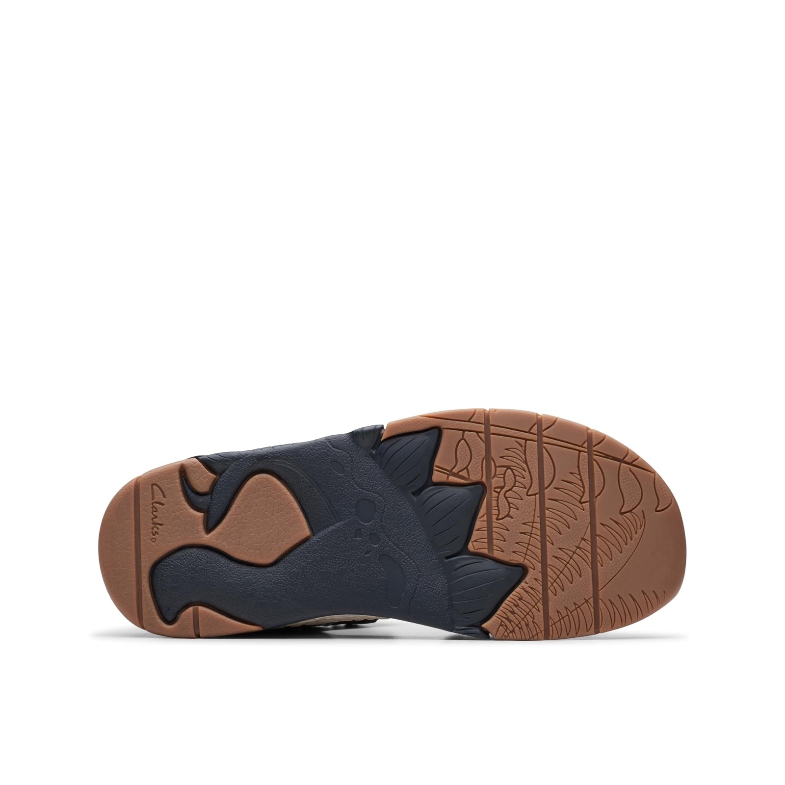 Clarks Spiney Step Flat Sandal, Navy, 9.5 Wide US Unisex Big_Kid