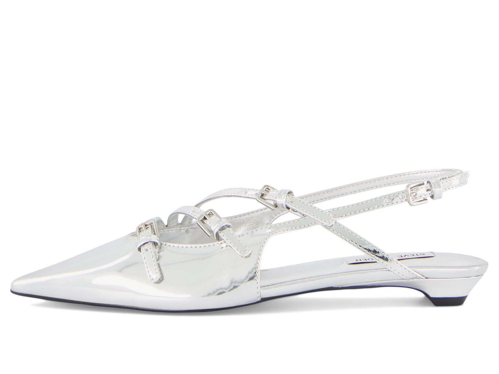 Steve Madden Women's Peony Mule, Silver, 8.5
