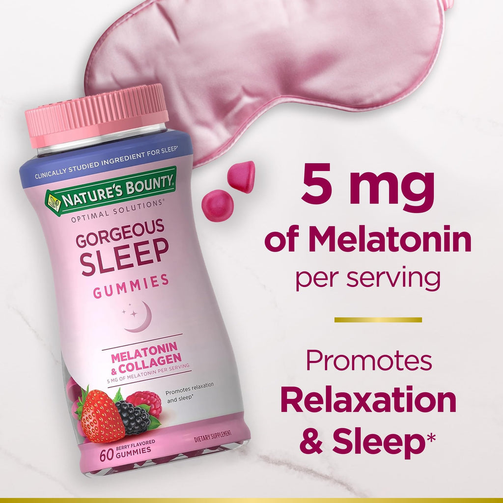 Nature's Bounty Optimal Solutions Gorgeous Sleep Melatonin 5mg Gummies with