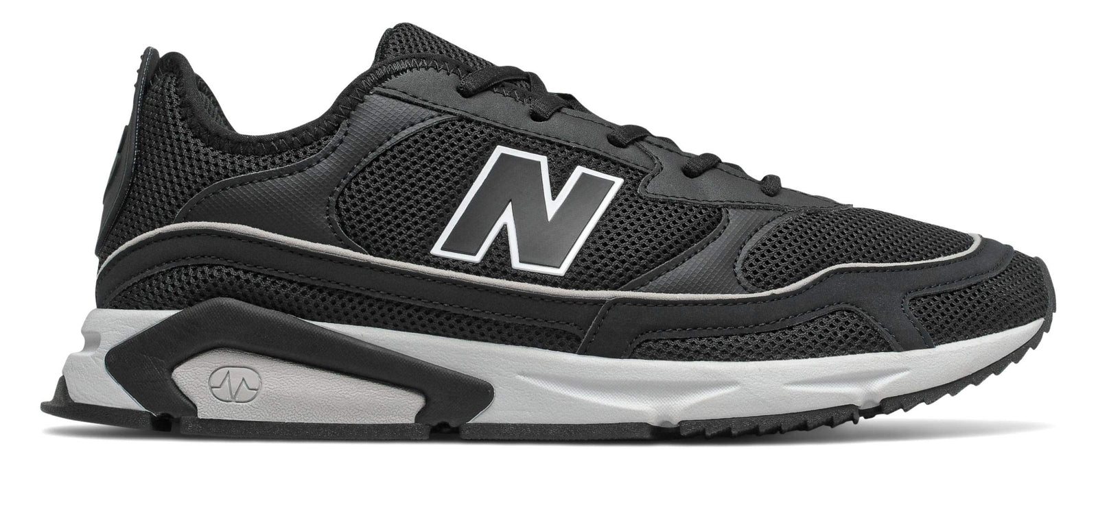 New Balance Men's X-Racer V1 Sneaker, Black/Rain Cloud, 4 M US