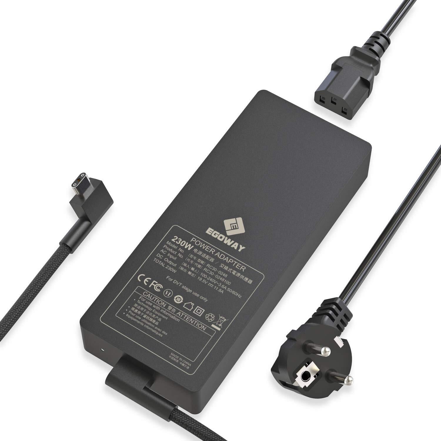 E EGOWAY 230W 19.5V 11.8A RC30-0248 Laptop AC Adapter Power Supply Compatible