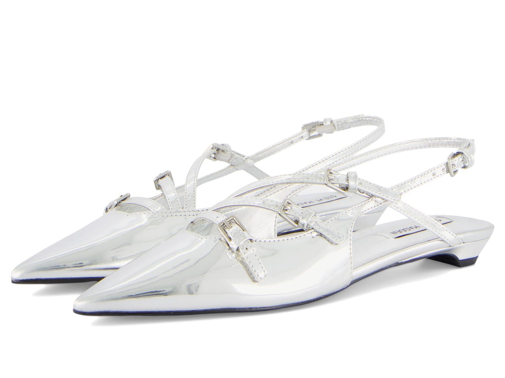 Steve Madden Women's Peony Mule, Silver, 8.5