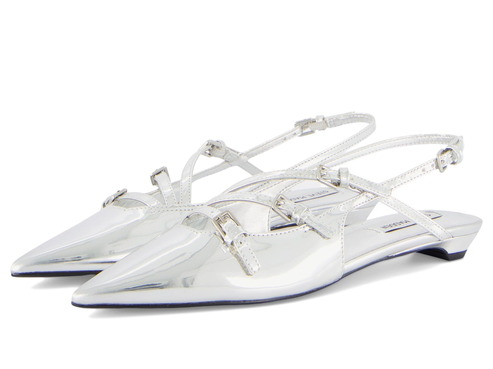 Steve Madden Women's Peony Mule, Silver, 8.5