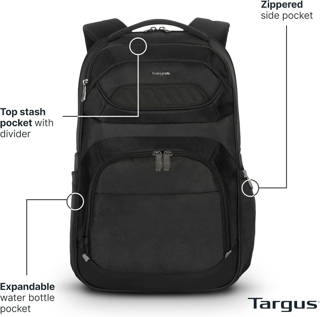 Targus Legend IQ TSB705US Laptop Backpack Travel Bag Fits up to 16" Black