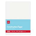 Office Depot® Brand Construction Paper, 9" x 12", 100% Recycled, White, Pack Of