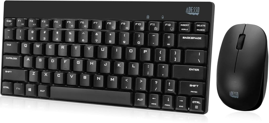 Adesso WKB-1100CB Wireless Spill Resistant Mini Keyboard and Mouse Combo