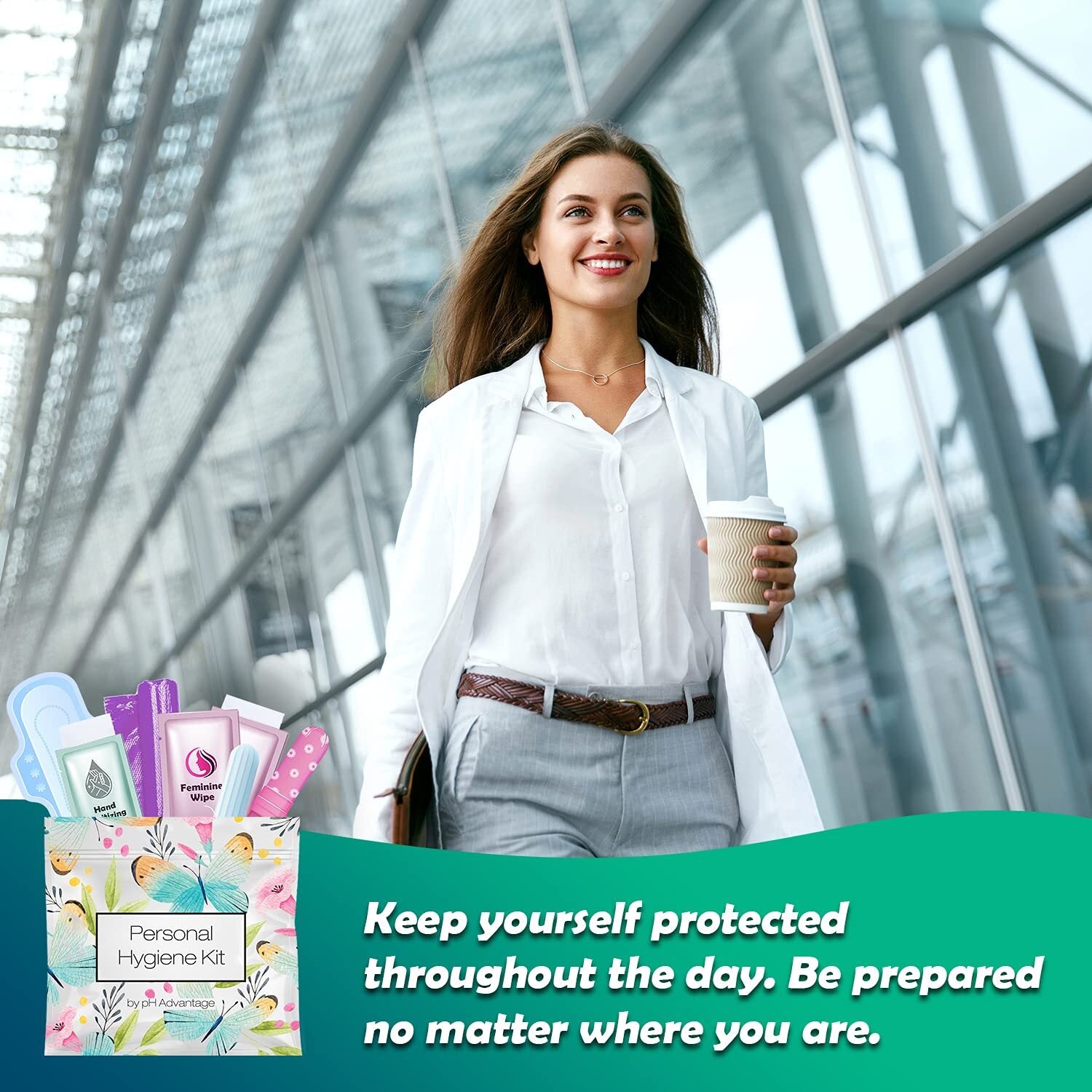 Butterfly Style Menstrual Kit All-in-One 60 Pack | Convenience on The Go |