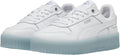 PUMA Women's Carina Street Shoes Sneaker, White-White-Silver, 8.5