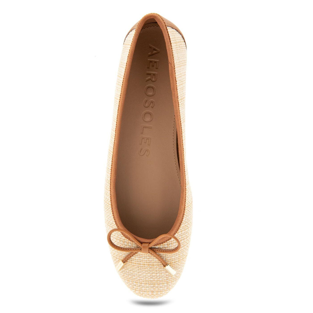 Aerosoles Women's PIA Ballet Flat, Natural Raffia, 6.5 Wide