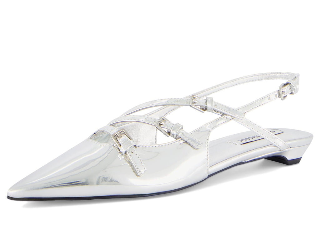 Steve Madden Women's Peony Mule, Silver, 8.5