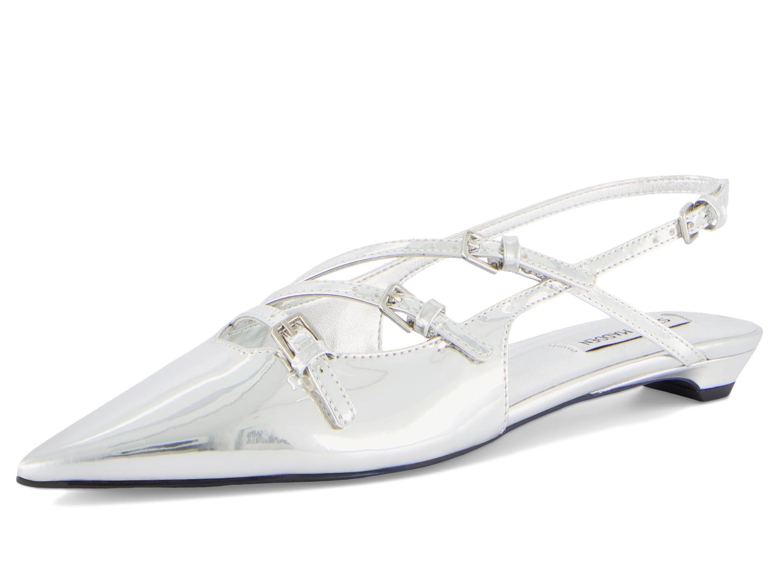Steve Madden Women's Peony Mule, Silver, 8.5
