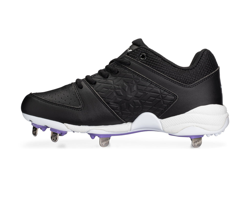 RIP-IT Women's Diamond Metal Softball Cleats - Softball Shoes for Women - Black