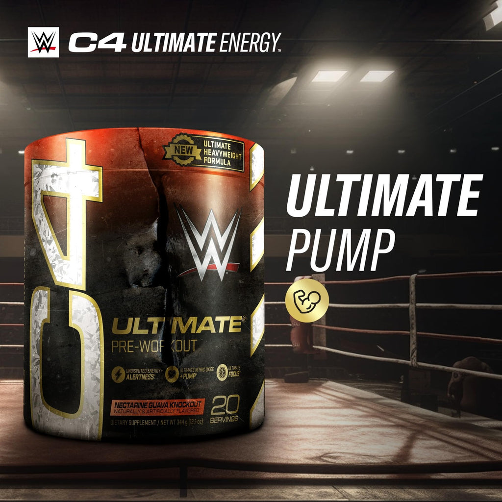Cellucor C4 Ultimate x WWE Pre Workout Powder Nectarine Guava Knockout - Sugar