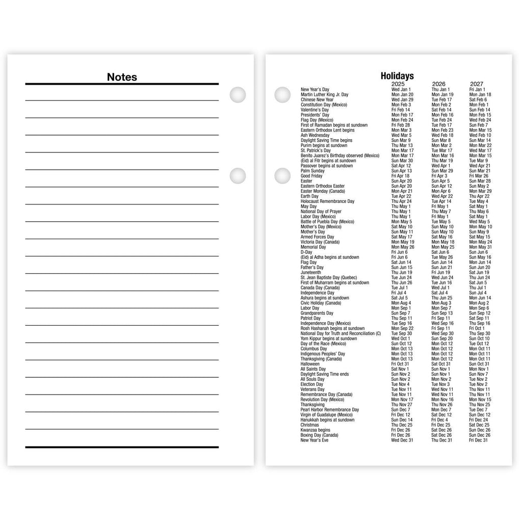 AT-A-GLANCE 2025 Desk Calendar Refill, Daily, 3-1/2" x 6", Standard, Financial