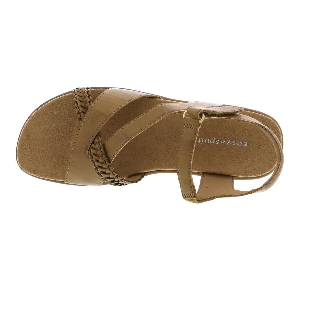 Easy Spirit Women's Hart3 Wedge Sandal, Cognac, 11 Wide