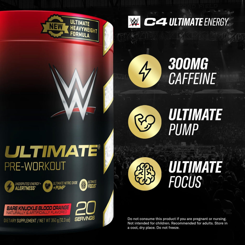 Cellucor C4 Ultimate Pre Workout Powder Bare Knuckle Blood Orange - Sugar Free