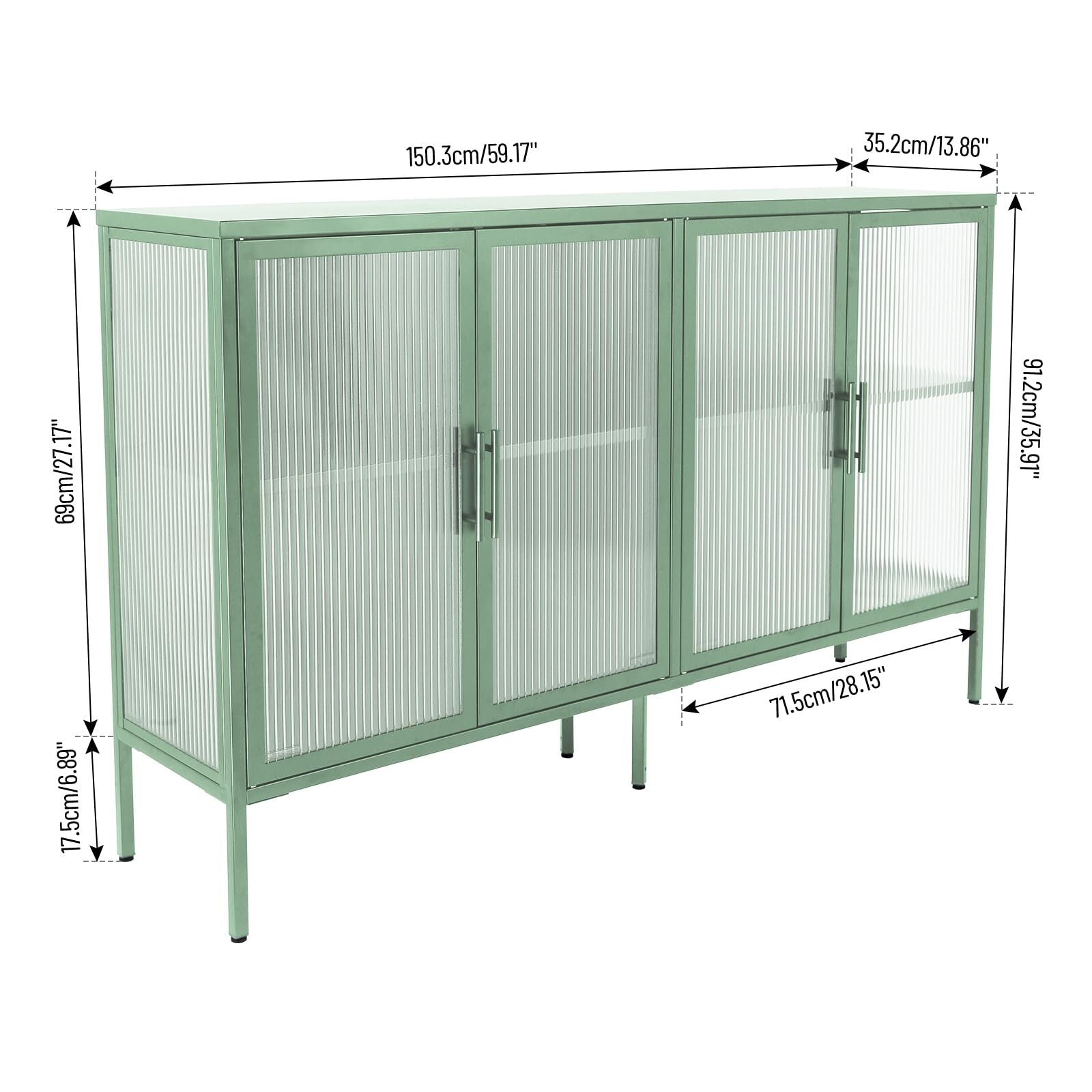 SPOFLYINN Sideboard Buffet Cabinet Kitchen Pantry Storage Cabinet