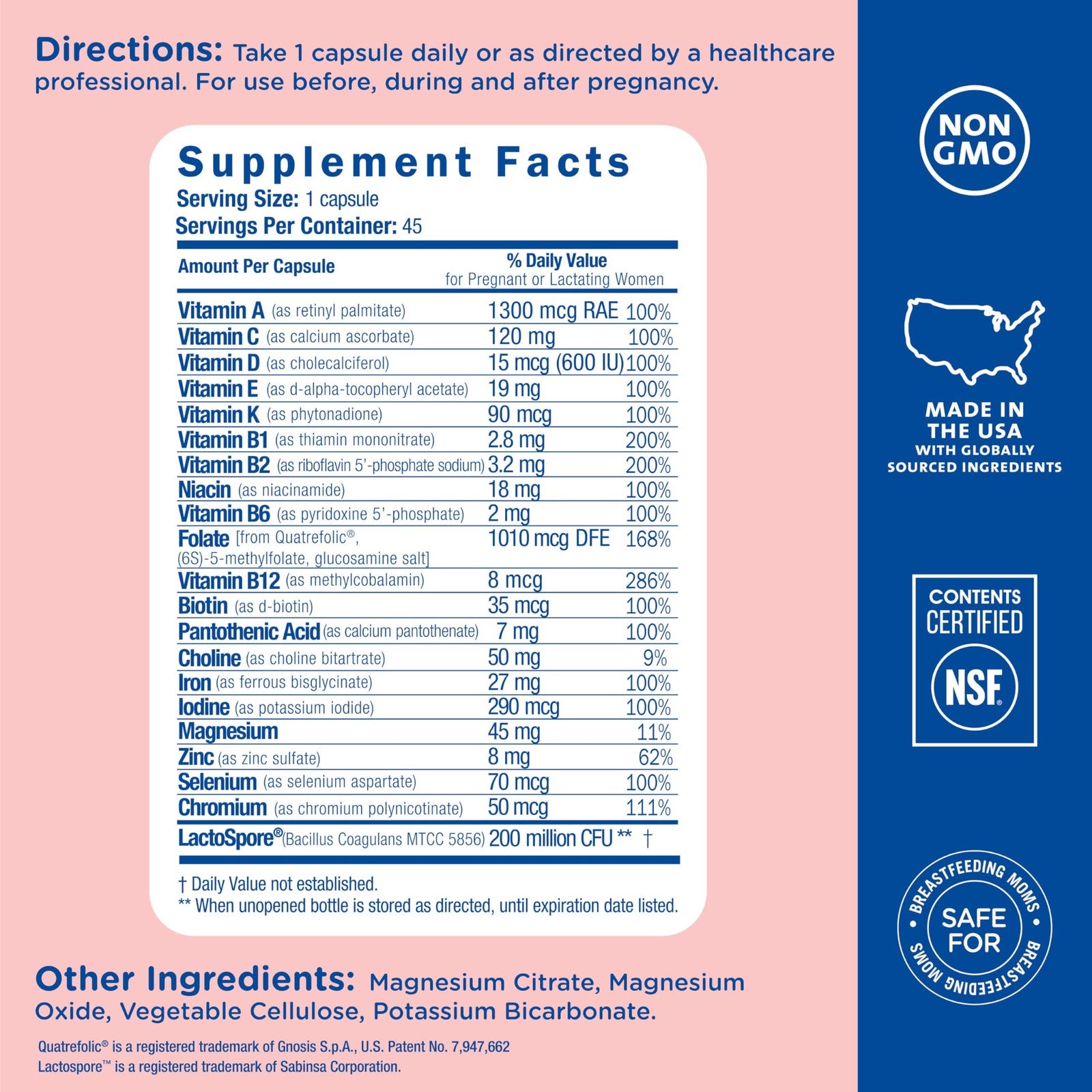 Mommy's Bliss Prenatal Multivitamin with Iron and Folic Acid, Supports Baby