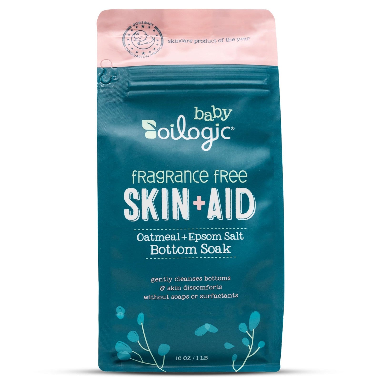 Oilogic Oatmeal Epsom Salt Bath Soak for Babies - Gentle Baby Bath Essentials