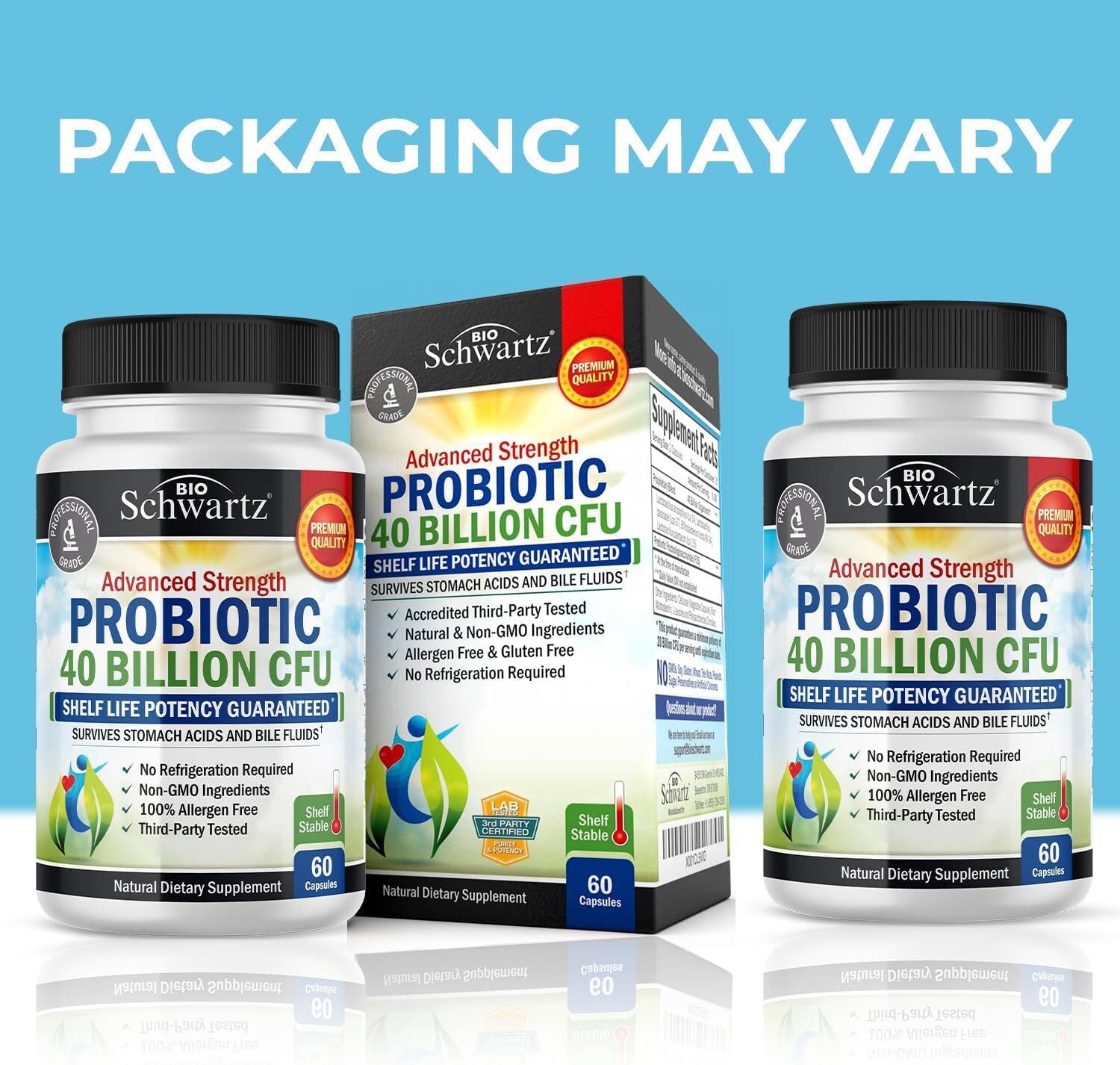 Daily Probiotic Supplement with 40 Billion CFU - Gut Health Complex with