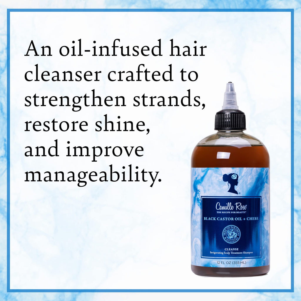 Camille Rose Black Castor Oil & Chebe Hair Cleanse, Invigorating Scalp Treatment