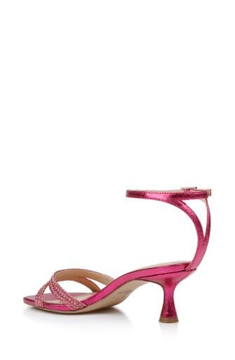 Jewel Badgley Mischka Hayzel Metallic Kitten Heel Sandal