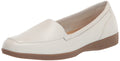 Easy Spirit Women's DEVITT15 Loafer, White 140, 8.5 Wide