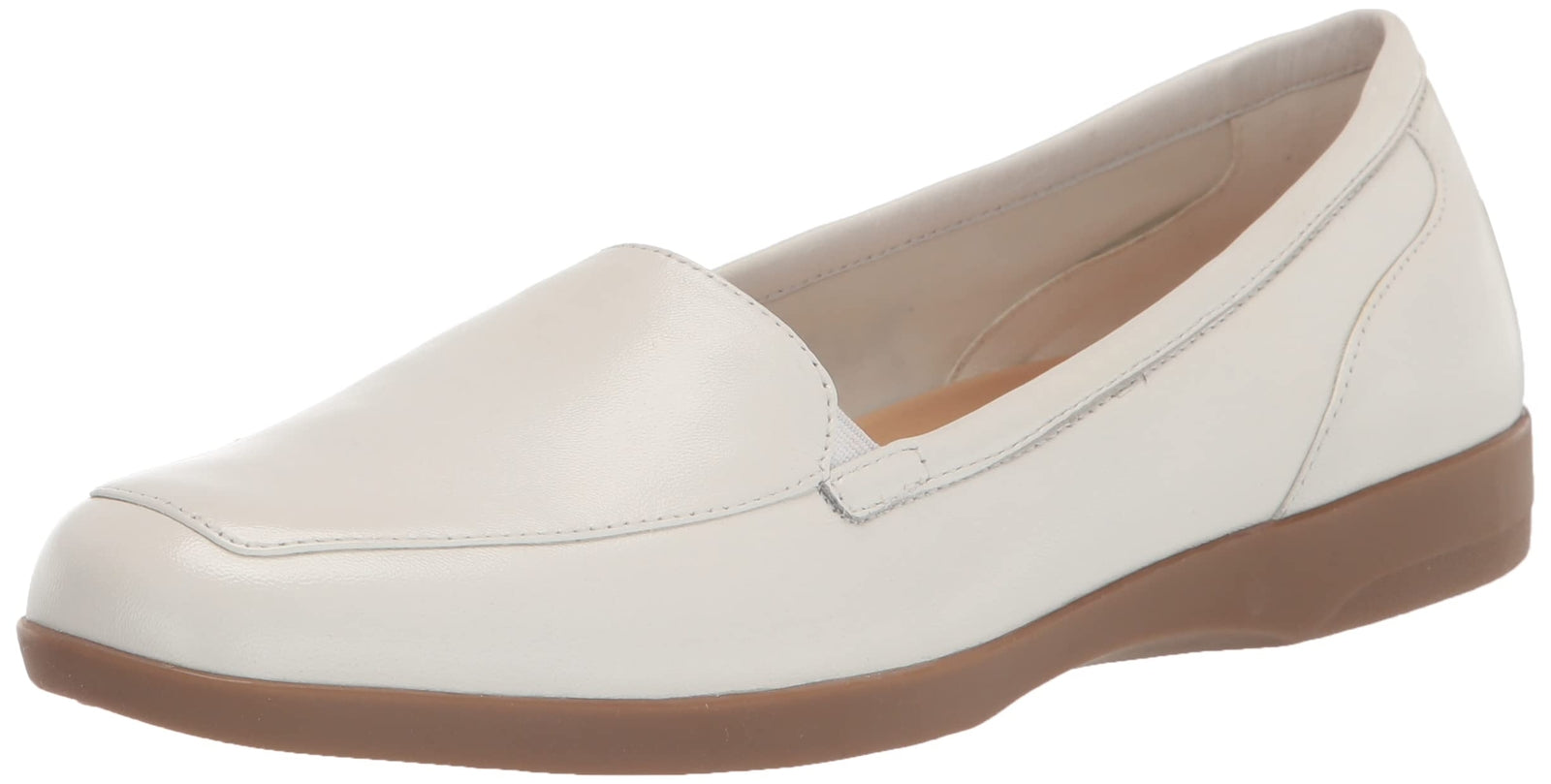 Easy Spirit Women's DEVITT15 Loafer, White 140, 8.5 Wide