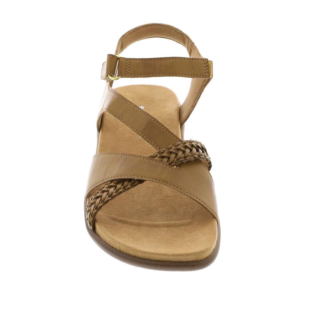 Easy Spirit Women's Hart3 Wedge Sandal, Cognac, 11 Wide