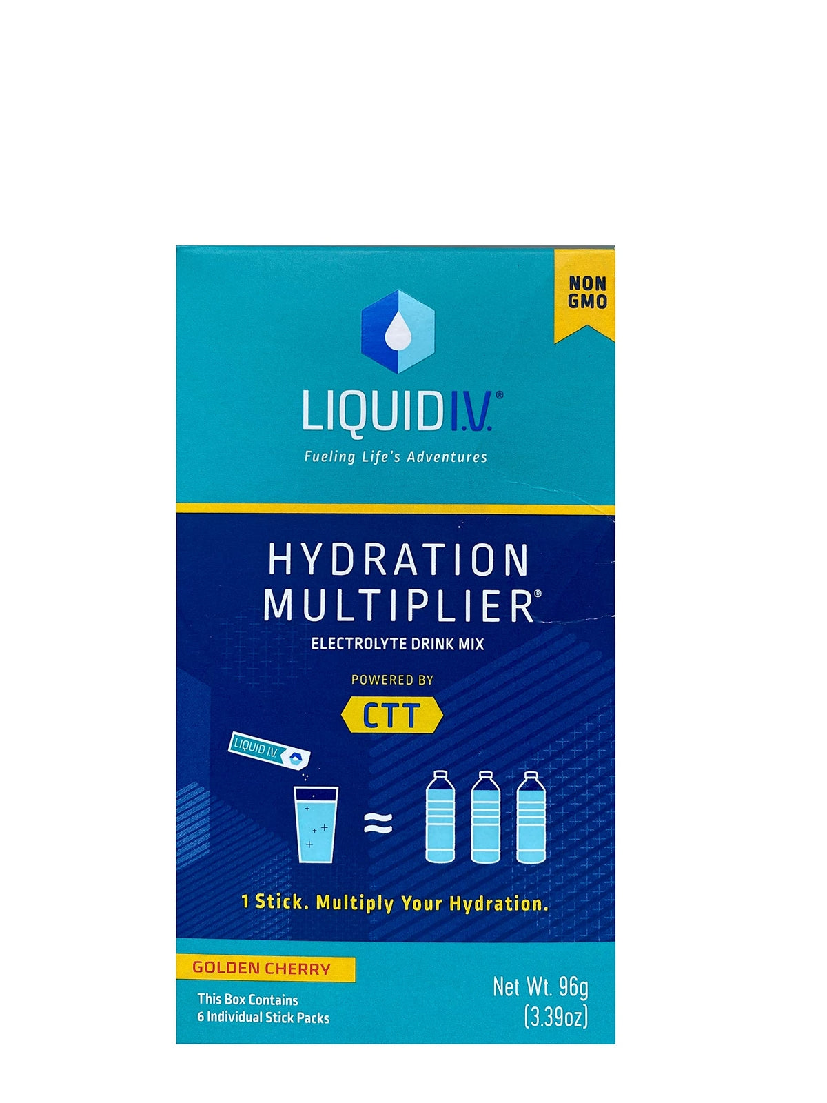 Liquid I.V. Hydration Multiplier, Golden Cherry, Electrolyte Drink Mix Powder