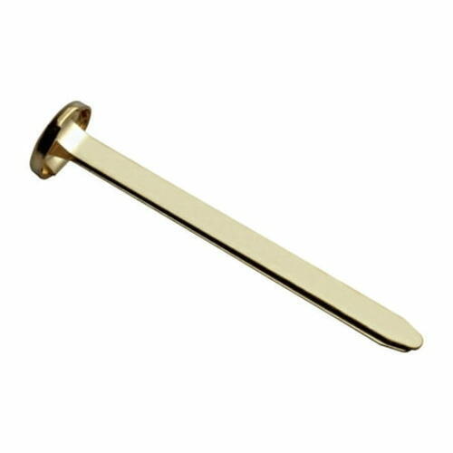 OfficeMax Solid Brass-Plated Round-Head Fasteners  Gold  100/bx