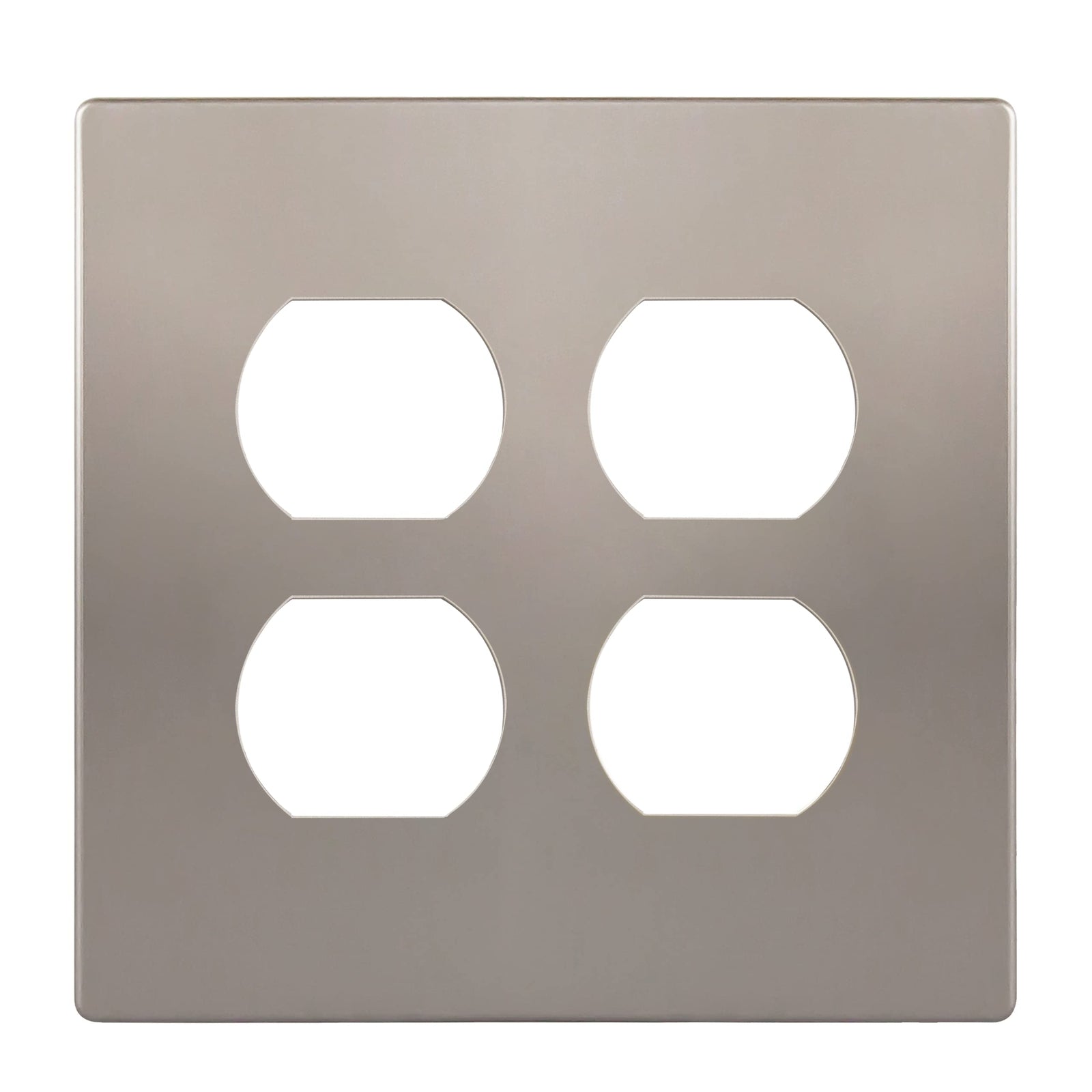 ENERLITES Elite Series Duplex Outlet Receptacle Cover, Two Gang Screwless Wall