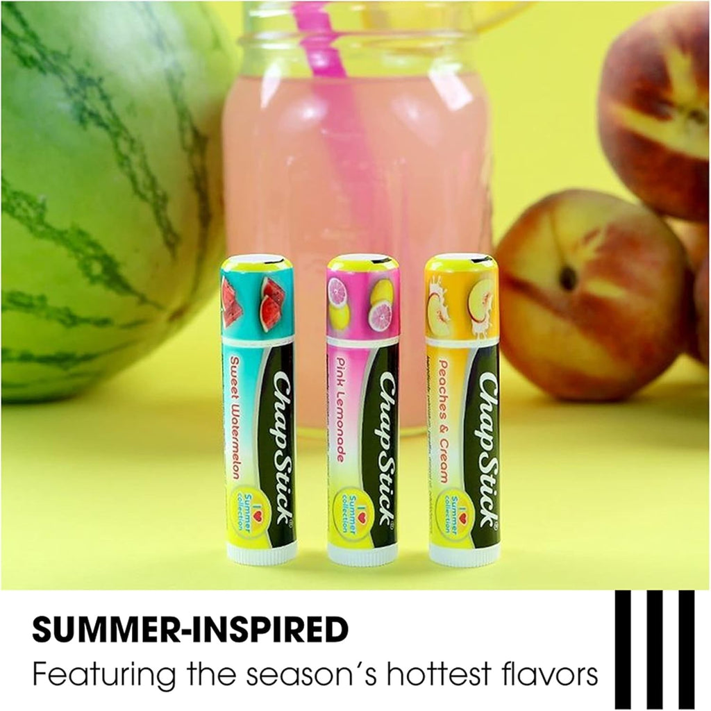ChapStick Lip Balm, I Love Summer Collection, Variety 3-Pack – Sweet Watermelon,
