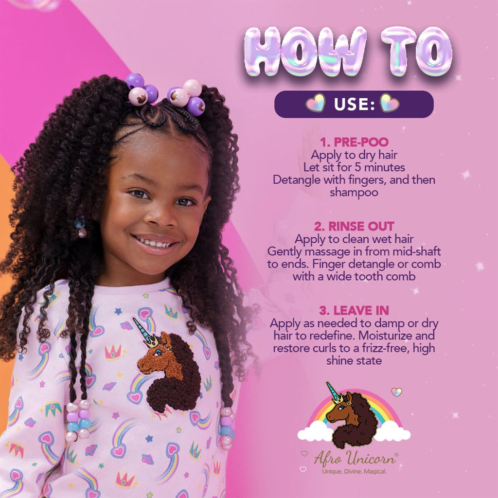 MAGICAL TRESSES by Afro Unicorn - 1-2-3 Wishes Silky Conditioner - Restores Pack