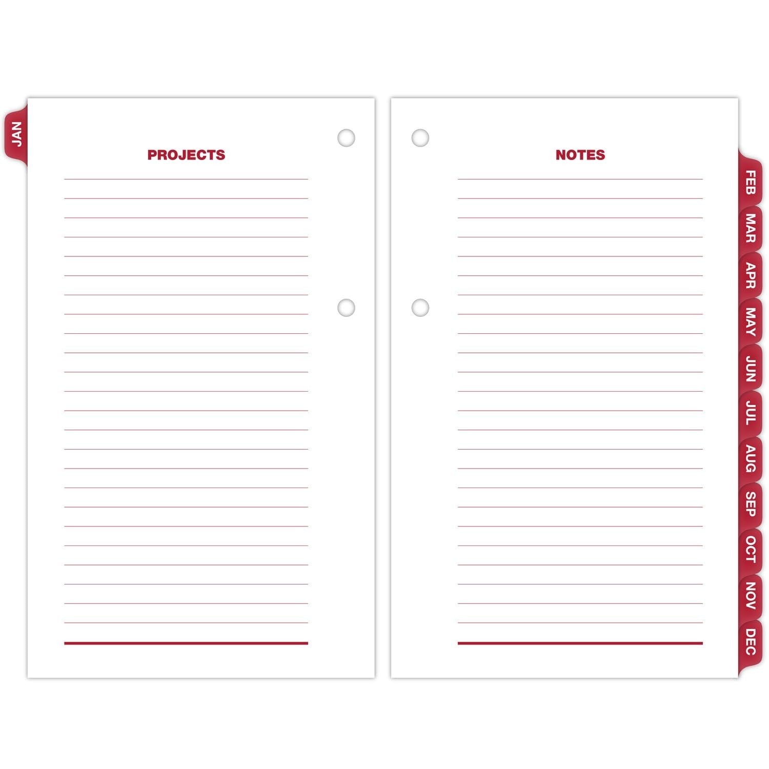 AT-A-GLANCE 2025 Desk Calendar Refill, Daily, 3-1/2" x 6", Standard, Loose-Leaf