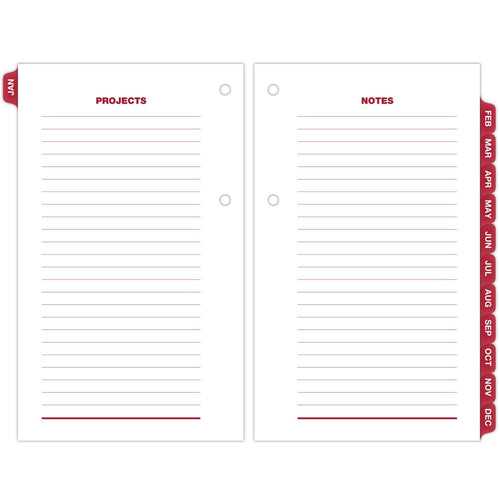 AT-A-GLANCE 2025 Desk Calendar Refill, Daily, 3-1/2" x 6", Standard, Loose-Leaf