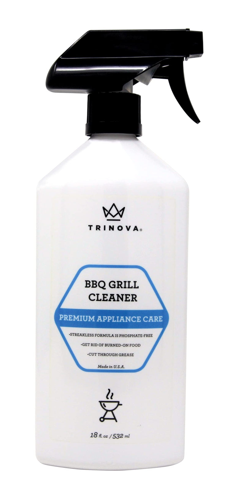 TriNova BBQ Grill Cleaning Spray - Degreaser Cleaning Solution For Grates On