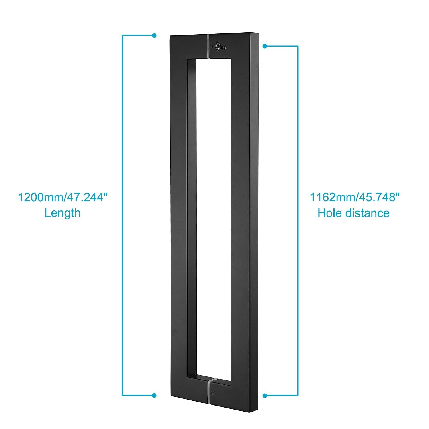 TOGU TG-6013 1200mm/48 inches Square/Rectangle Shape Stainless Steel Push Pul...