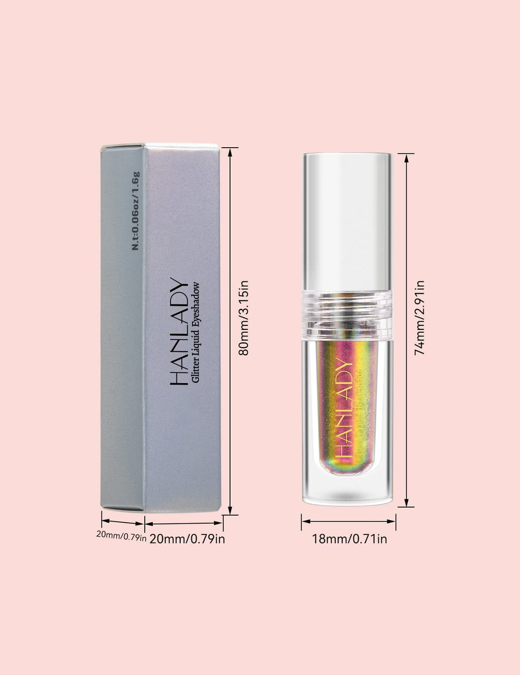 HANLADY Chameleon Eyeshadow Liquid Glitter Eye Makeup, Glitter Eyeshadow Intense