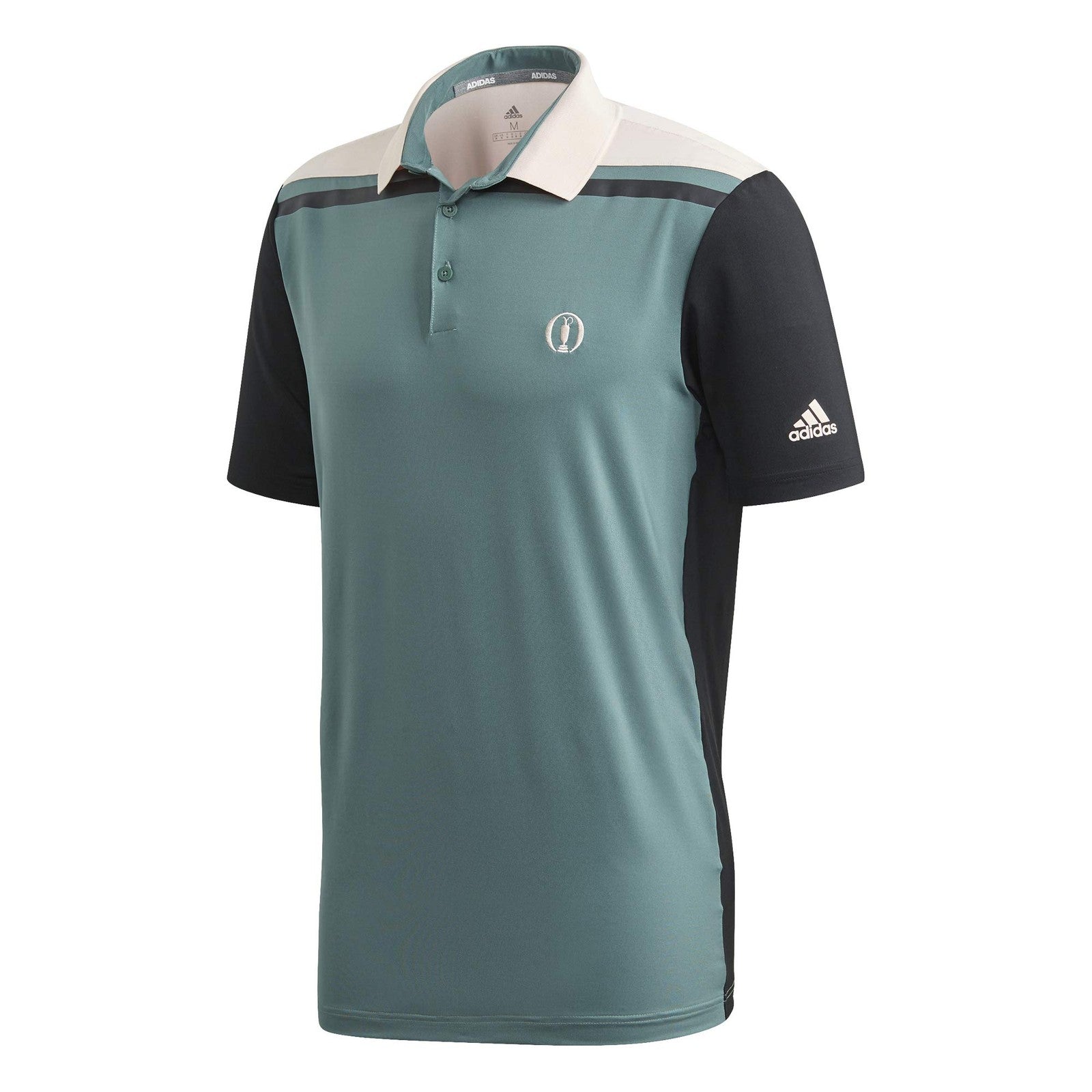 adidas Golf The Open Collection Ultimate 365 3 Stripe Stripe, Green, 2XL