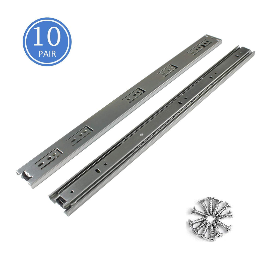 22 Inch Three-Section Nickel Slide Rail Track Furniture Closet File Cabinet