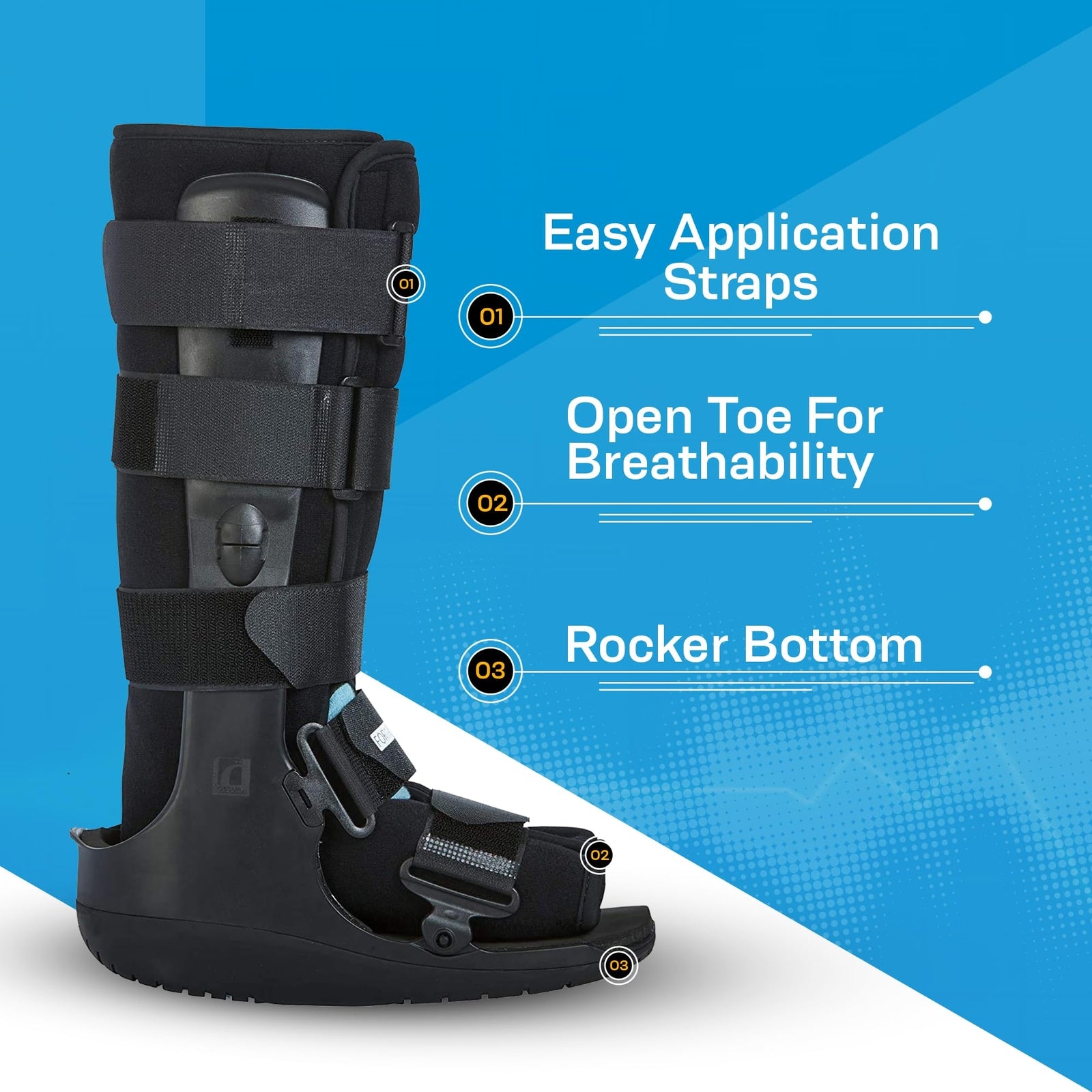 Ossur Formfit Walker Boot with Air - Medical Grade Immobilization for Strains,