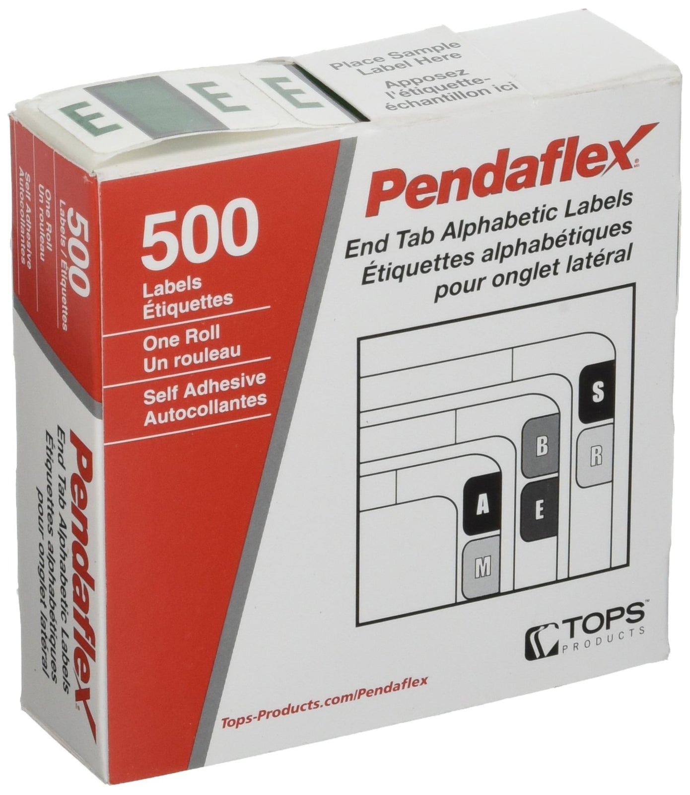 Pendaflex 03805 A-z color-coded bar-style end tab filing labels, dark green,