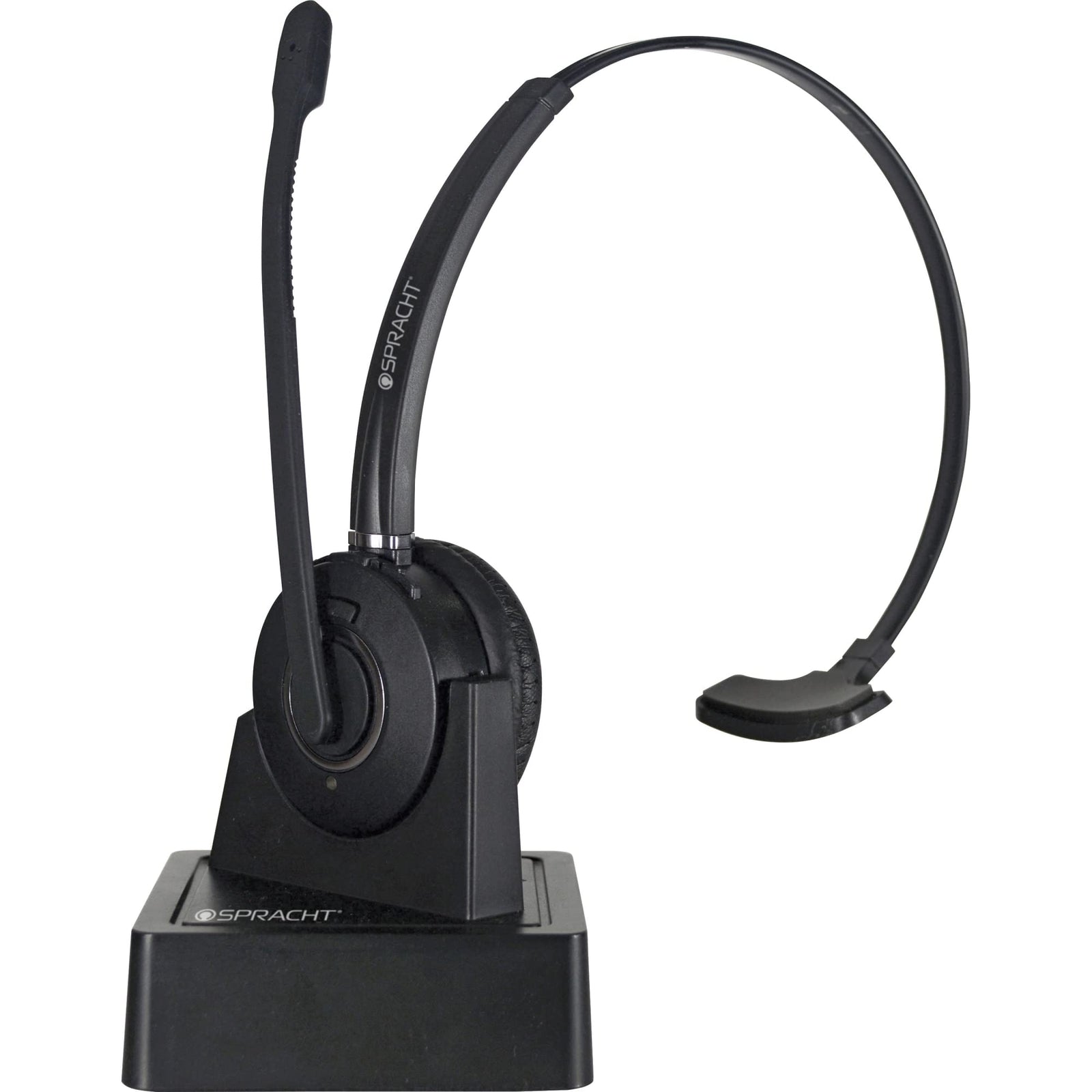 Spracht HS-2050 Single Ear Wireless Bluetooth Headset with Base Station | Noise