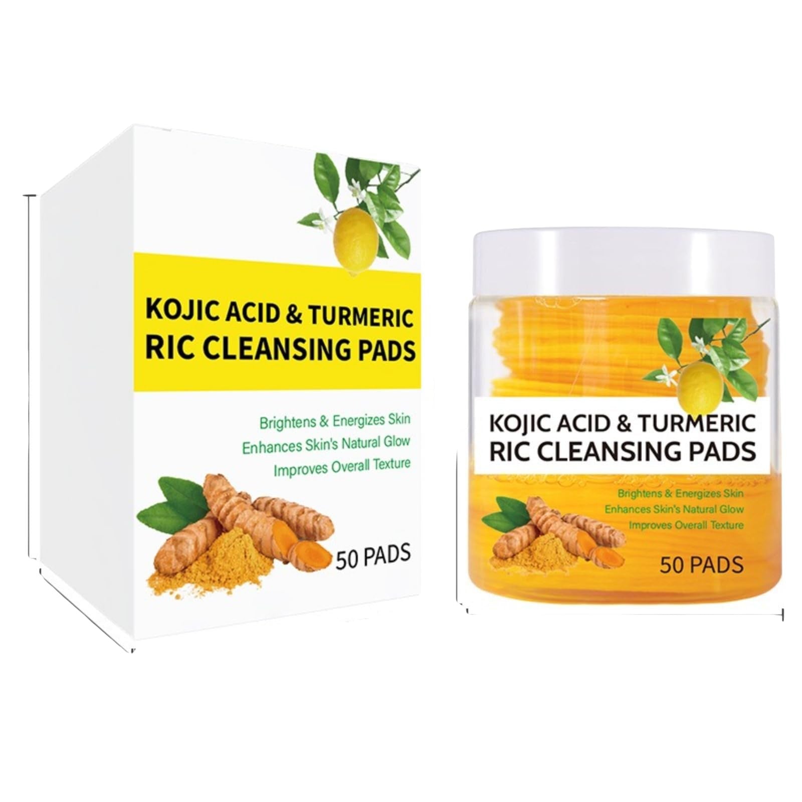 LULUWYDD Turmeric Cleansing pad, Used for exfoliating, Cleansing, and Facial