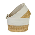GNBI Infinity Knot Basket 2-Piece Set, Cream/Natural