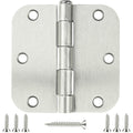 12 Pack Nickel Door Hinges Brushed Nickel Hinges for Doors 3 1/2 Interior Doo...
