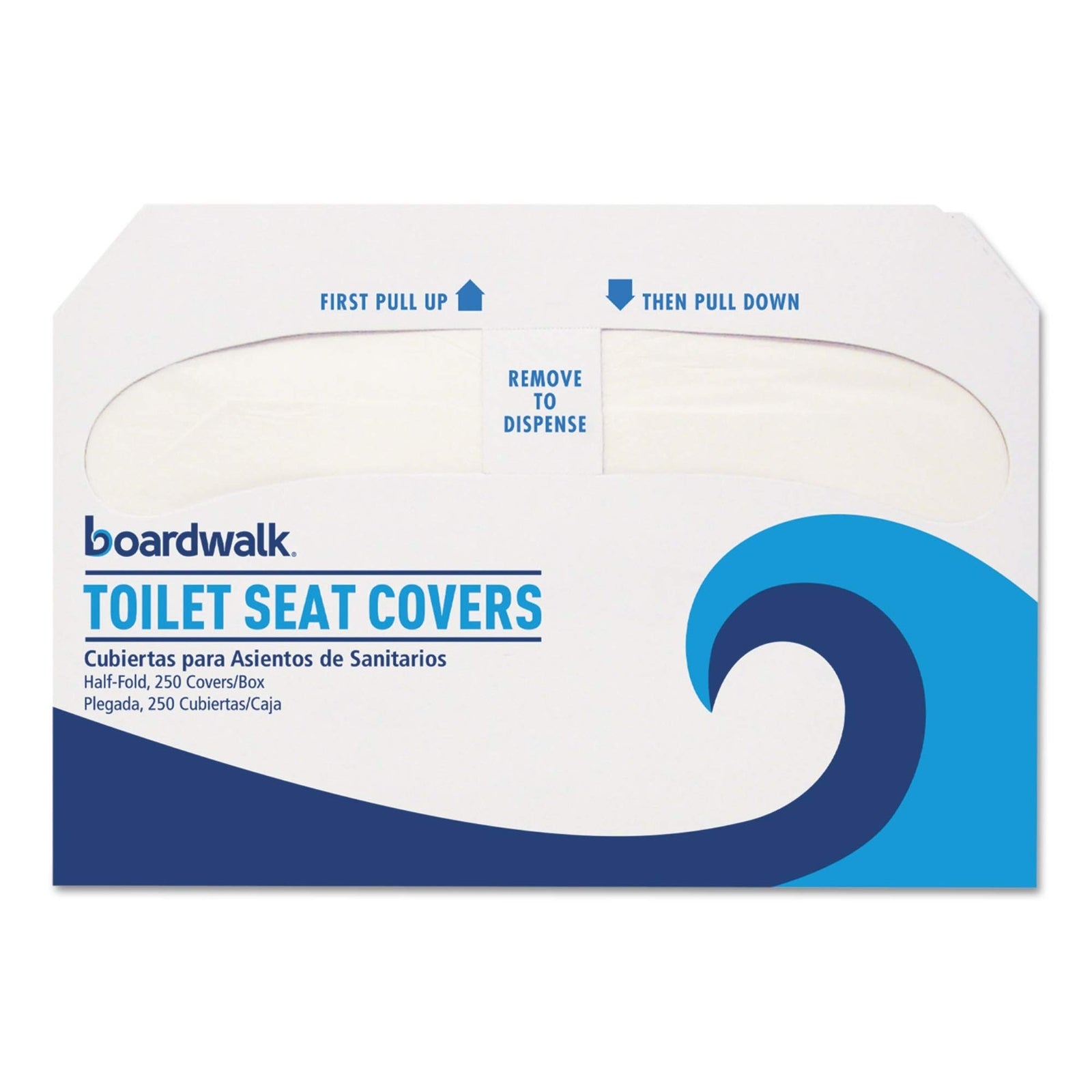 Boardwalk Boardwalk Premium Half-Fold Toilet Seat Covers, 250 Covers/sleeve, 4
