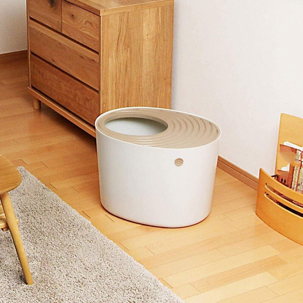 Cat Litter Boxes, High Capacity Ultra Wide-Angle Flip Creative Cat Toilet with