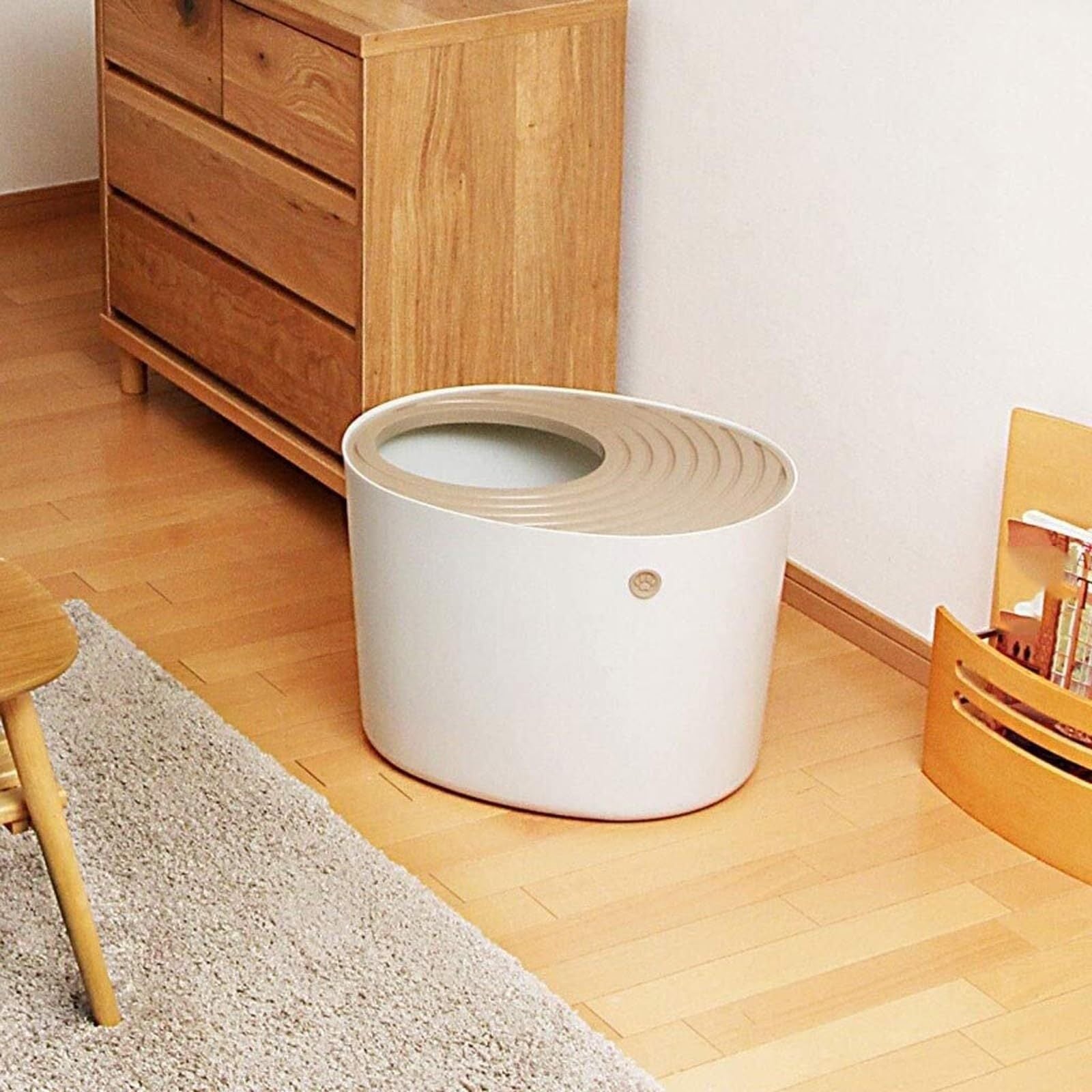 Cat Litter Boxes, High Capacity Ultra Wide-Angle Flip Creative Cat Toilet with